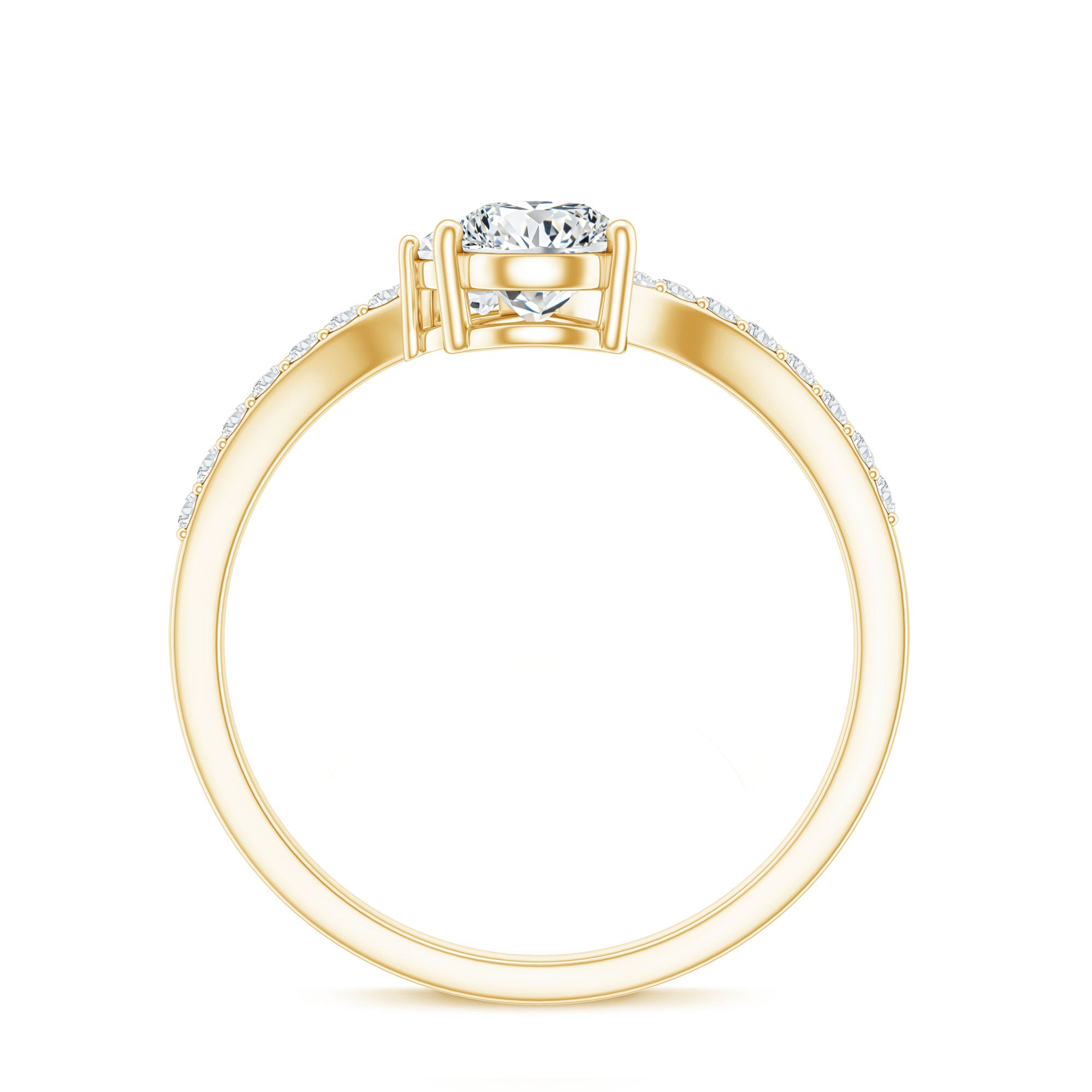 Designer Lab Grown Diamond Engagement Ring Lab - ( EF-VS ) - Rosec Jewels