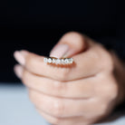 Rosec Jewels-Brilliant Cut Lab Grown Diamond Heart Wedding Band Ring