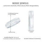 Rosec Jewels-Certified Lab Grown Diamond Mens Wedding Band