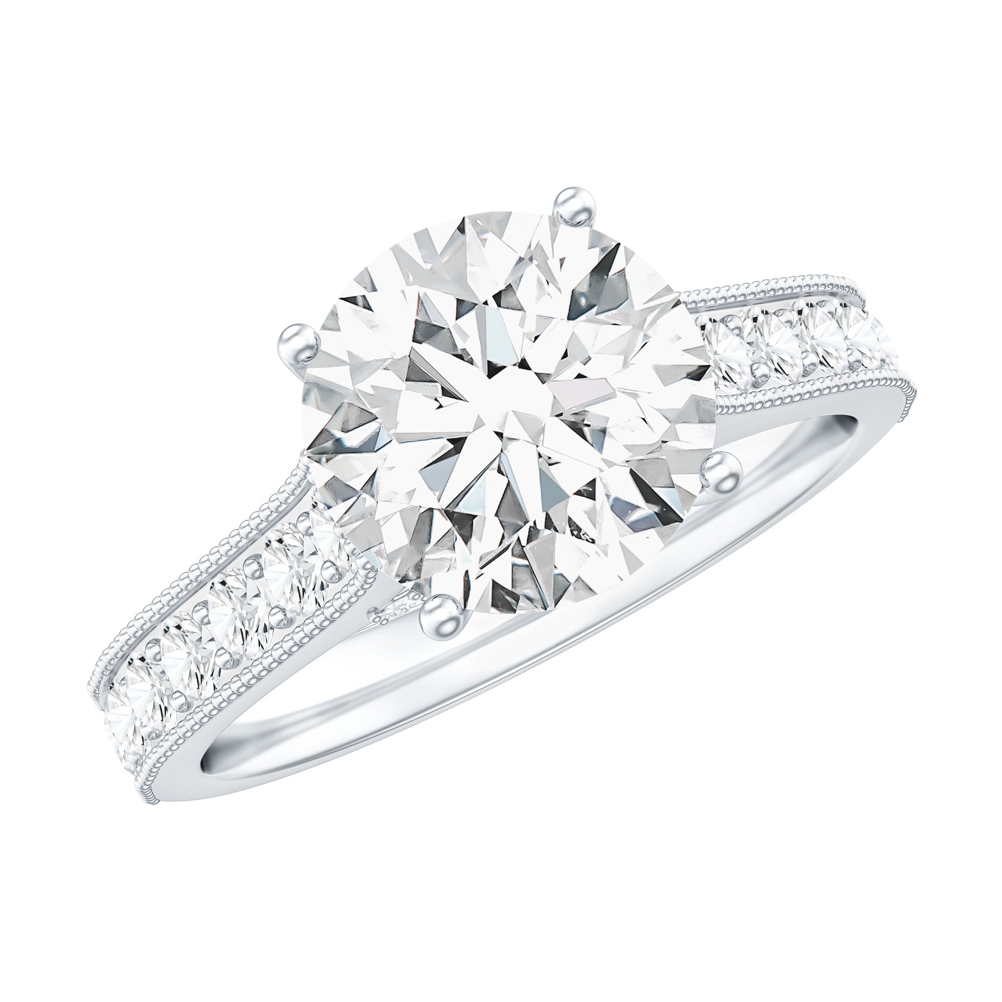 Certified Lab Grown Diamond 2 Carat Solitaire Engagement Ring