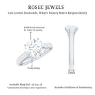 Rosec Jewels-Brilliant Cut Lab Grown Diamond Classic Engagement Ring with Certificate