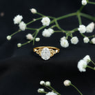 Rosec Jewels-Oval Lab Grown Diamond Hidden Halo Engagement Ring