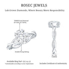 7X9 mm Lab Grown Diamond Oblong Engagement Ring Lab - ( EF-VS ) - Rosec Jewels