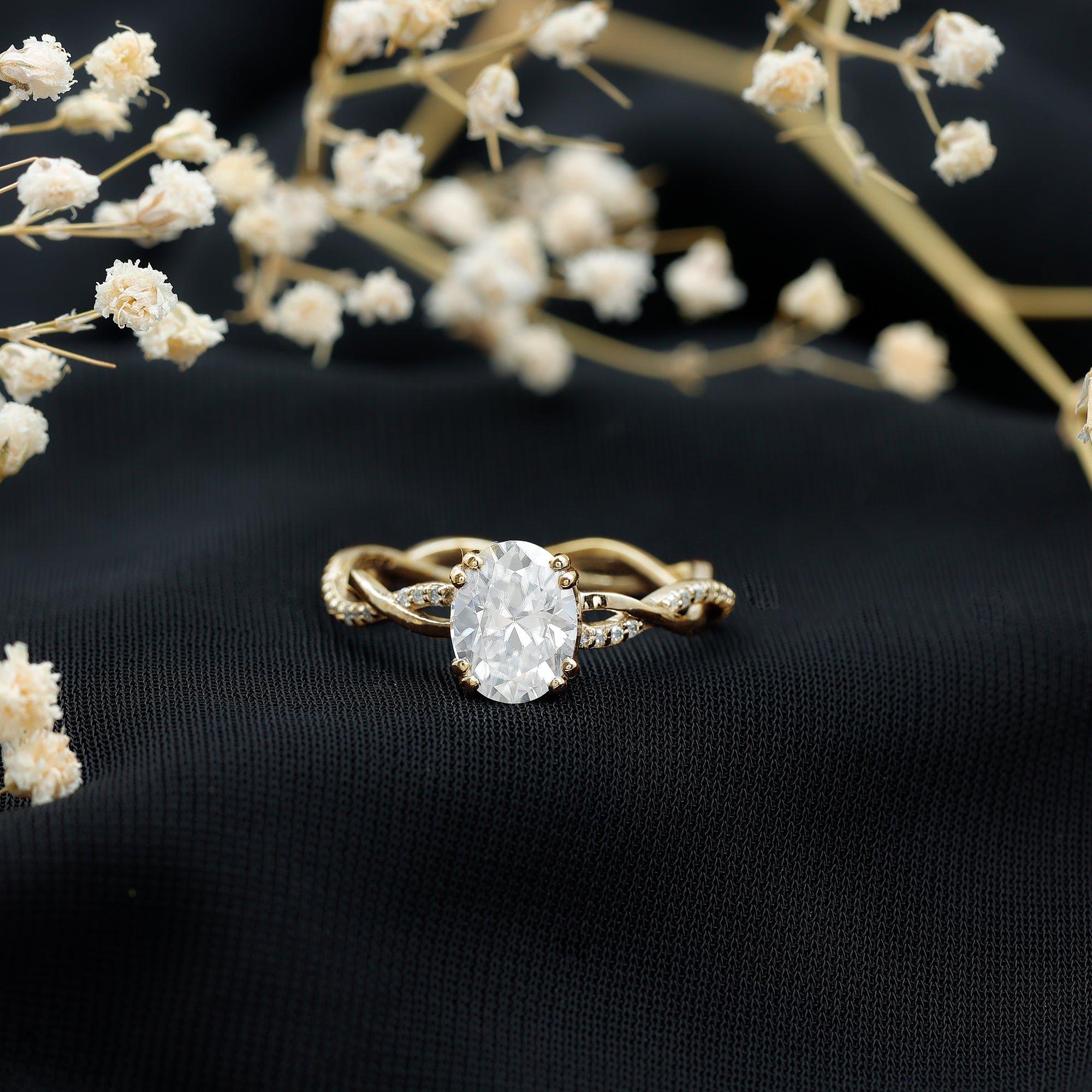 Rosec Jewels-7X9 mm Lab Grown Diamond Oblong Engagement Ring