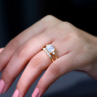 Rosec Jewels-Lab Diamond Emerald Cut Engagement Ring With Band