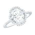 Rosec Jewels-Brilliant Cut Oval Lab Grown Diamond Halo Engagement Ring