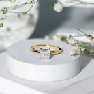 Rosec Jewels-Certified Lab Grown Diamond 6 mm Square Cut Engagement Ring