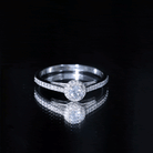 Diamond Vintage Looking Engagement Ring Lab - ( EF-VS ) - Rosec Jewels