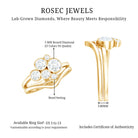 Rosec Jewels-Bezel Set Lab Created Diamond Cluster Wedding Ring Set