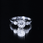Lab Created Diamond Bezel Set Engagement Ring for Her Lab - ( EF-VS ) - Rosec Jewels