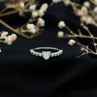 Rosec Jewels-Lab Grown Diamond Heart Promise Ring With Side Stones