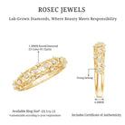 Designer Lab Grown Diamond Wedding Band For Women Lab - ( EF-VS ) - Rosec Jewels