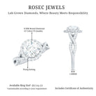 Rosec Jewels-Criss Cross Lab Grown Diamond Halo Engagement Ring For Women