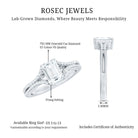 Rosec Jewels-Emerald Cut Lab Diamond Engagement Ring With Split Shank Ring