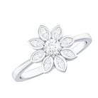 Rosec Jewels-Brilliant Cut Lab Grown Diamond Flower Cocktail Ring