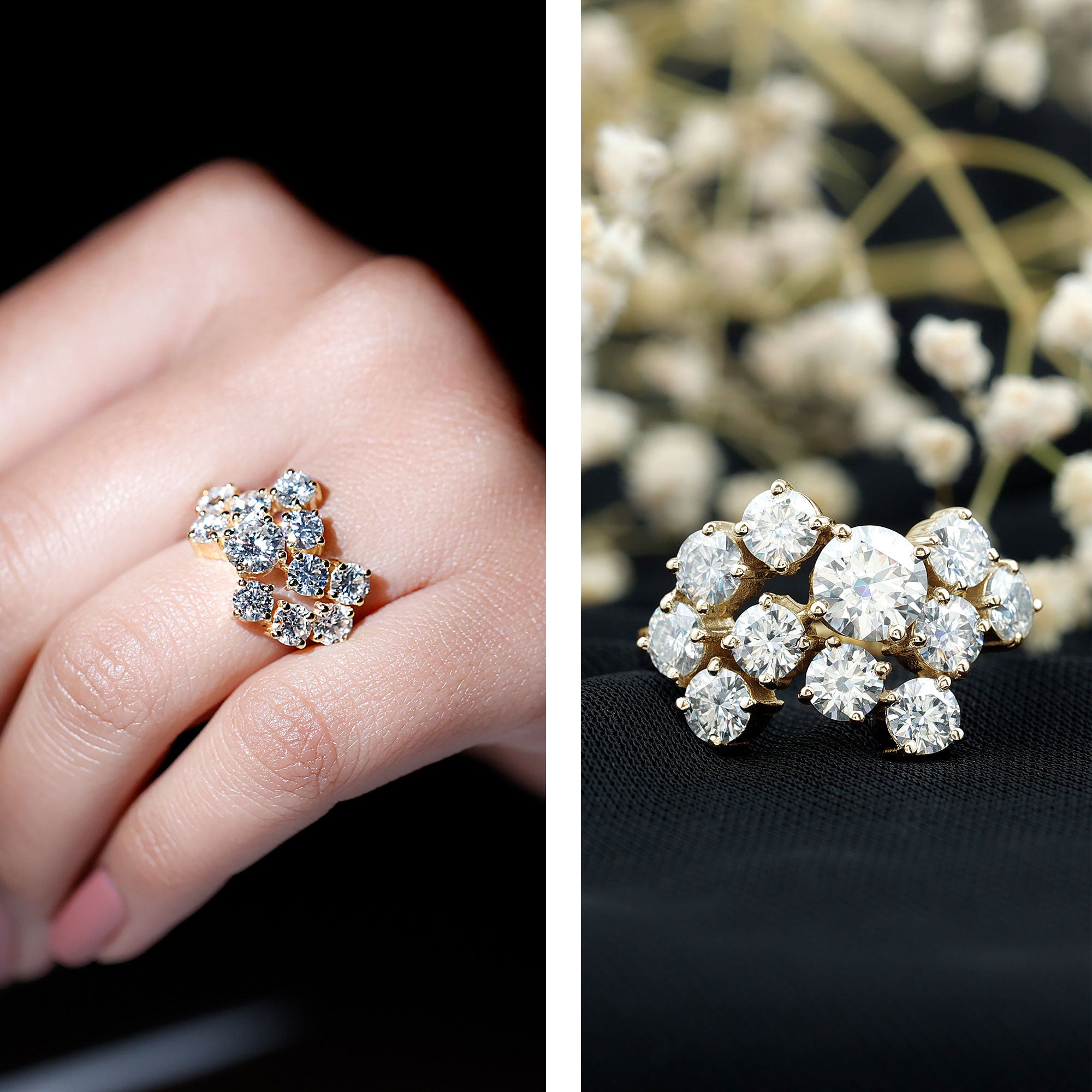 Rosec Jewels-Certified Lab Grown Diamond Statement Engagement Ring for Women