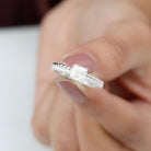 Rosec Jewels-Princess Cut Lab Grown Diamond Promise Ring With Certificate