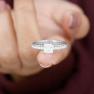 Rosec Jewels-Princess Cut Lab Grown Diamond Promise Ring With Certificate