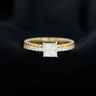 Rosec Jewels-Princess Cut Lab Grown Diamond Promise Ring With Certificate