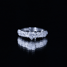 Brilliant Cut Lab Diamond Heart Shaped Promise Ring for Women Lab - ( EF-VS ) - Rosec Jewels