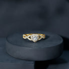 Rosec Jewels-Lab Grown Diamond Heart Engagement Ring with Halo Design