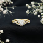 Rosec Jewels-Lab Grown Diamond Heart Engagement Ring with Halo Design