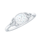 Rosec Jewels-Certified Cushion Cut Diamond Knot Promise Ring