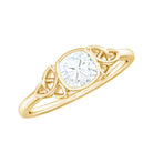 Rosec Jewels-Certified Cushion Cut Diamond Knot Promise Ring