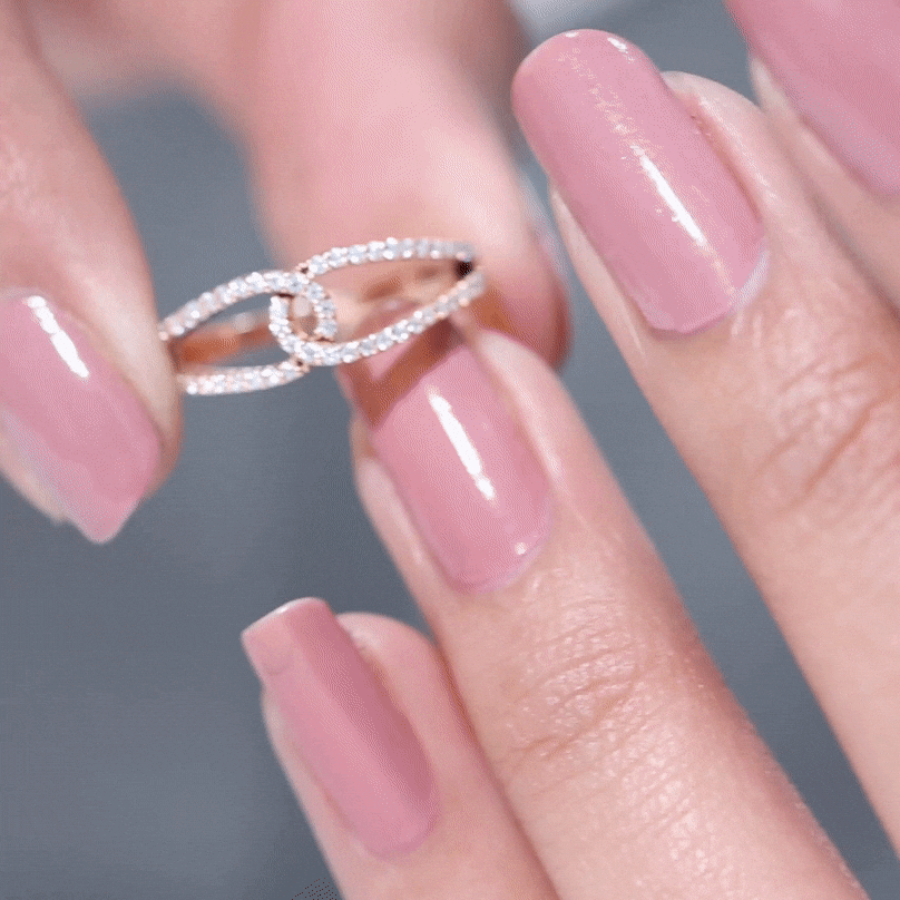 Brilliant Cut Lab Created Diamond Knot Anniversary Ring for Her Lab - ( EF-VS ) - Rosec Jewels
