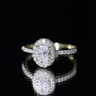 Certified 6X8 mm Lab Grown Diamond Oval Shape Engagement Ring Lab - ( EF-VS ) - Rosec Jewels