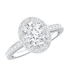 Certified 6X8 mm Lab Grown Diamond Oval Shape Engagement Ring Lab - ( EF-VS ) - Rosec Jewels