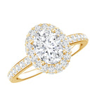 Certified 6X8 mm Lab Grown Diamond Oval Shape Engagement Ring Lab - ( EF-VS ) - Rosec Jewels