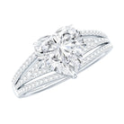 2 Carat Lab Created Diamond Heart Engagement Ring Lab - ( EF-VS ) - Rosec Jewels