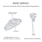 2 Carat Lab Created Diamond Heart Engagement Ring Lab - ( EF-VS ) - Rosec Jewels
