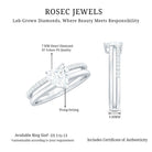 Rosec Jewels-7 MM Heart Shape Lab Grown Diamond Double Band Solitaire Ring