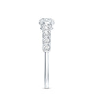 Round Brilliant Cut Lab Diamond Promise Ring with Side Stones Lab - ( EF-VS ) - Rosec Jewels