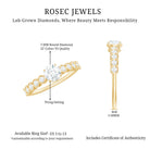 Rosec Jewels-Round Brilliant Cut Lab Diamond Promise Ring with Side Stones