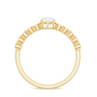 Round Brilliant Cut Lab Diamond Promise Ring with Side Stones Lab - ( EF-VS ) - Rosec Jewels