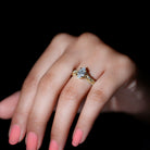 Rosec Jewels-Lab Grown Diamond Marquise Engagement Ring with Celtic Knot Detail