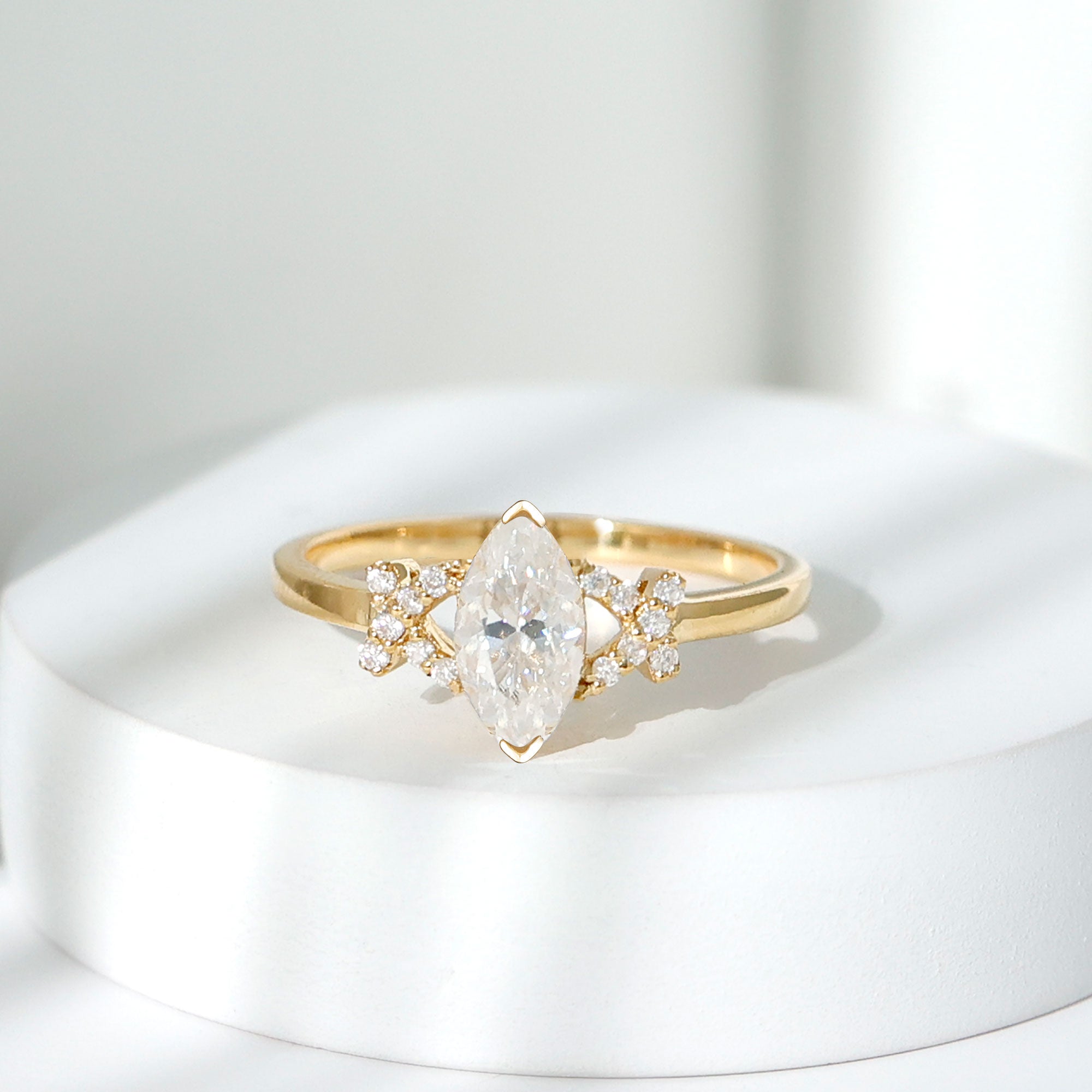 Rosec Jewels-Lab Grown Diamond 5X10 MM Marquise Engagement Ring