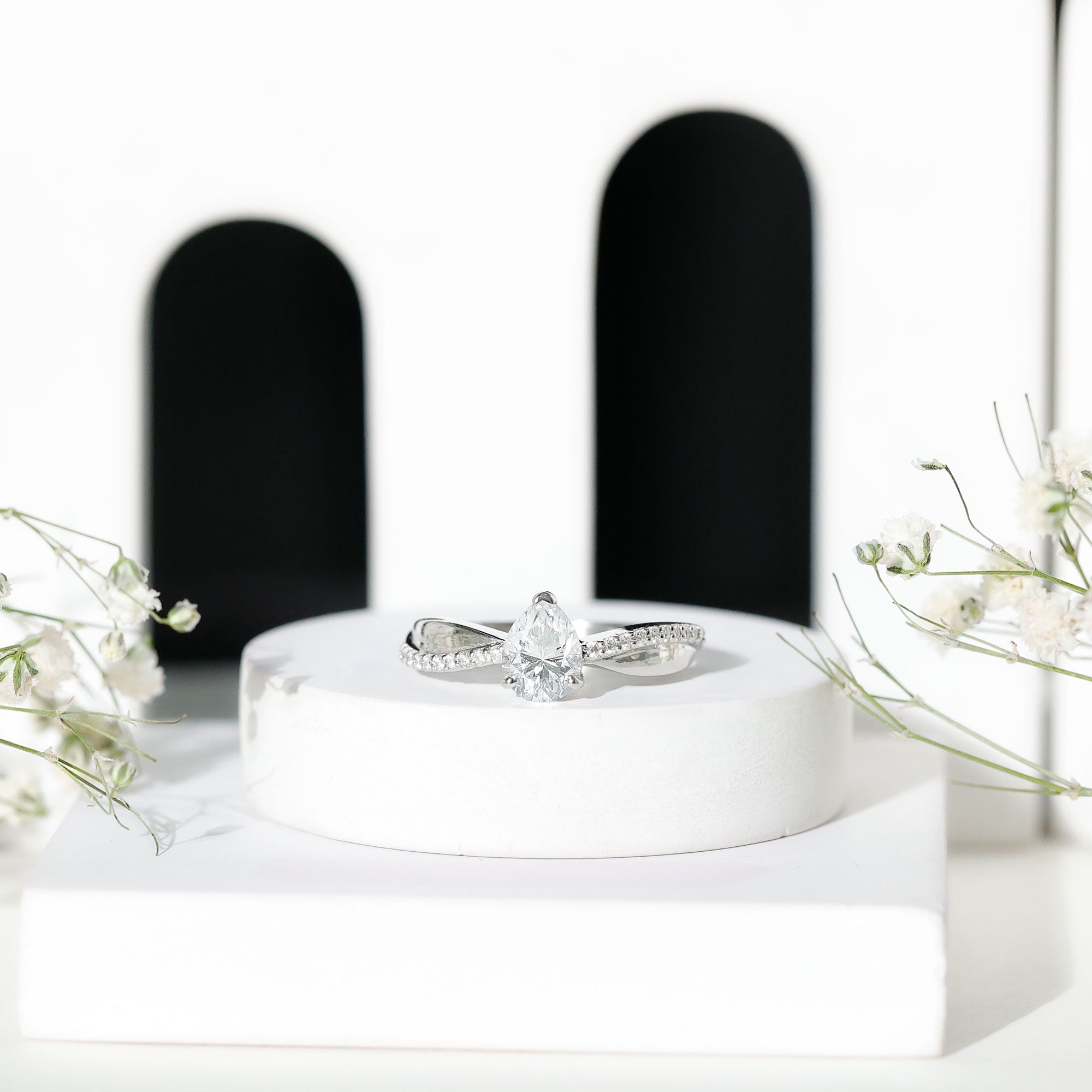 Rosec Jewels-Pear Cut Diamond Classic Engagement Ring