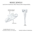 Rosec Jewels-Lab Grown Diamond Heart Engagement Ring With Bypass Details