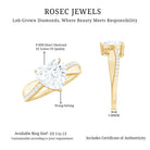 Rosec Jewels-Lab Grown Diamond Heart Engagement Ring With Bypass Details