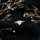 Rosec Jewels-Lab Grown Diamond Heart Engagement Ring With Bypass Details