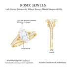 Rosec Jewels-Brilliant Cut Lab Grown Diamond Marquise Engagement Ring with Split Shank