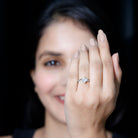 Rosec Jewels-Princess Cut Lab Grown Diamond Bypass Engagement Ring for Women