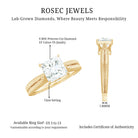Rosec Jewels-Lab Grown Diamond Engraved Solitaire Engagement Ring in Claw Set