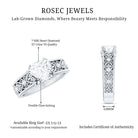 Rosec Jewels-Certified 1 Carat Heart Lab Created Vintage Engagement Ring
