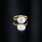 Bezel Set Lab Grown Diamond East West Engagement Ring Lab - ( EF-VS ) - Rosec Jewels