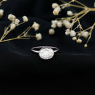 Bezel Set Lab Grown Diamond East West Engagement Ring Lab - ( EF-VS ) - Rosec Jewels